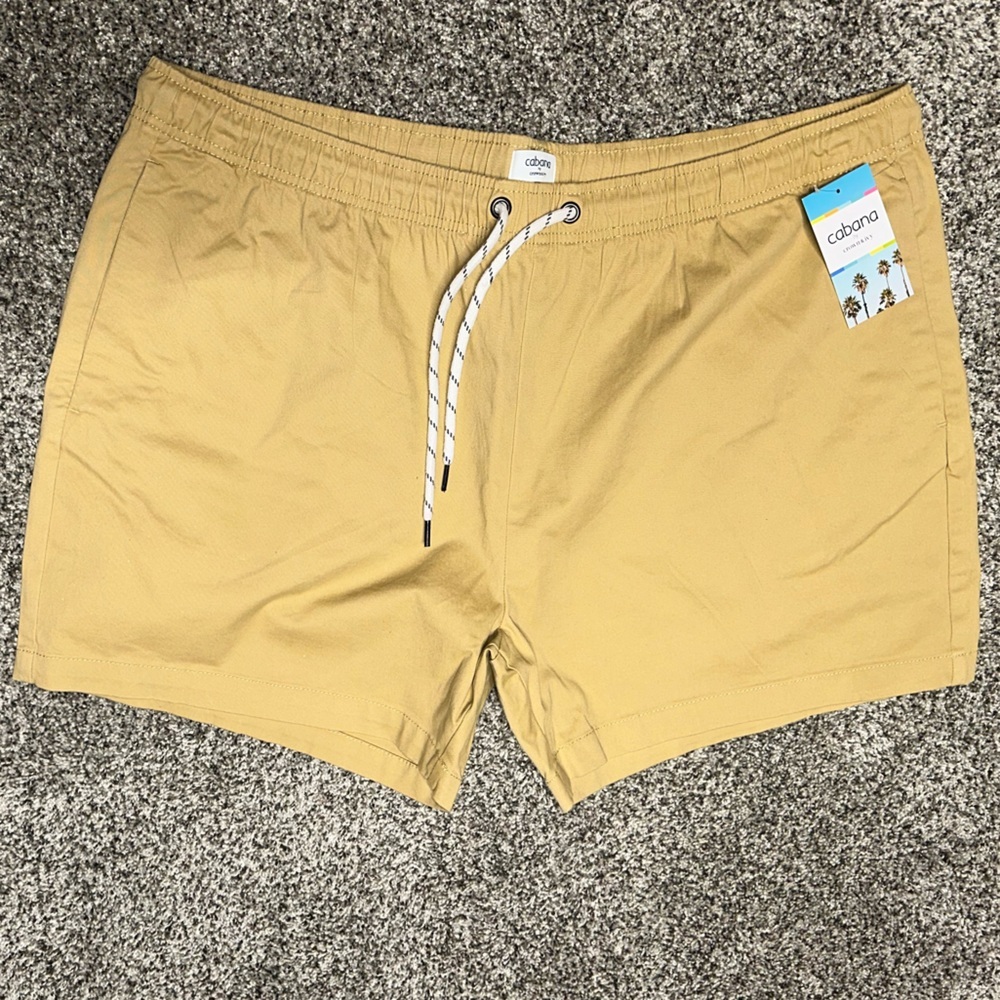 NEW Cabana by Crown & Ivy Men’s Khay Tan Shorts Size XXL